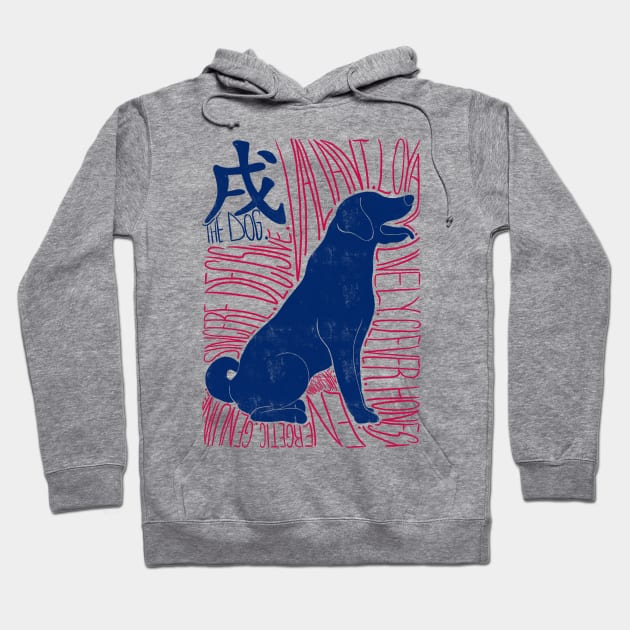 The Dog Shio Chinese Zodiac Sign Hoodie by Ranggasme